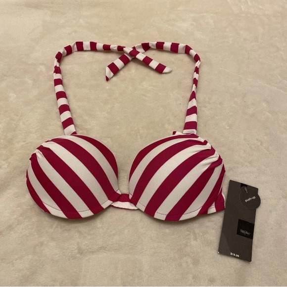 Mossimo Supply Co. Pink and White Bikini Top - Picture 13 of 13